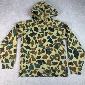 Boys Carhartt Medium 10/12 Old School Duck Camo Pullover Hoodie Hunting